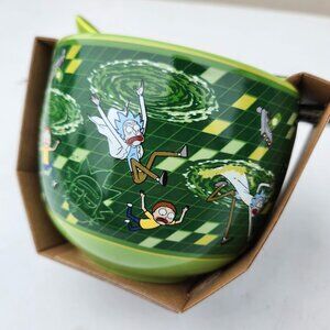 NEW Rick and Morty Ceramic Ramen Bowl With Chopsticks and Spoon Microwave Safe 2